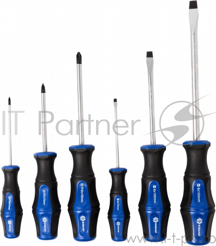 Набор отверток КОБАЛЬТ 646-652 Ultra Grip CR-V 6шт коробка