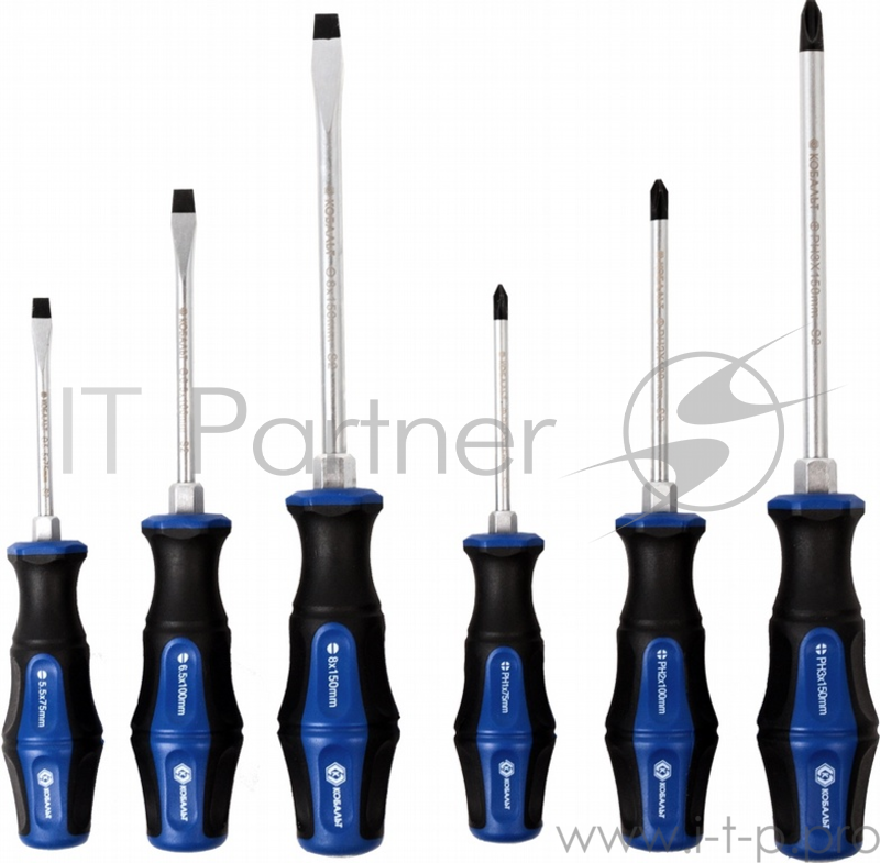 Набор отверток КОБАЛЬТ 646-621 ударных Ultra Grip S2 6шт коробка