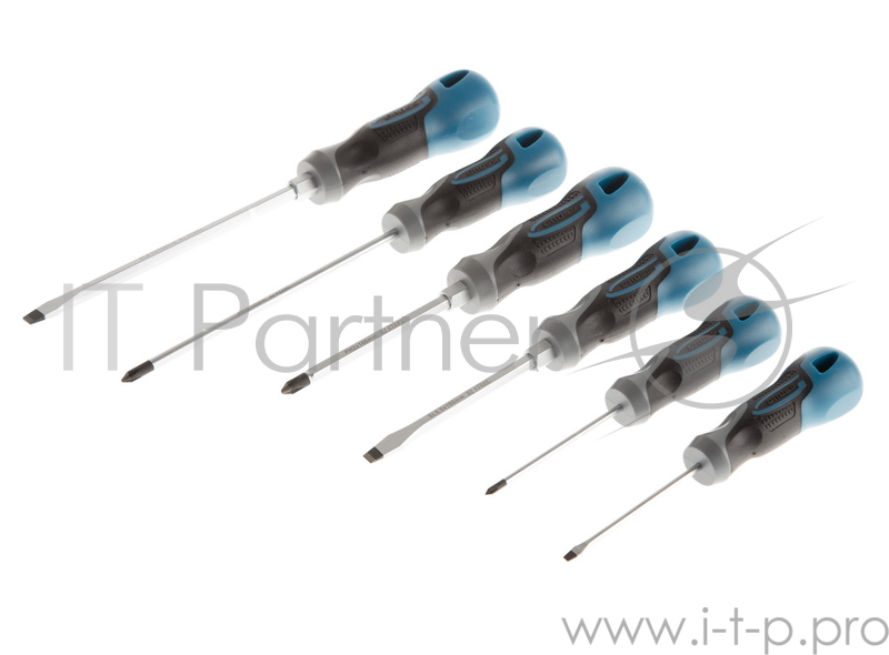 Набор отверток GROSS 12164 6 шт, S2, трехкомпонентная рукоятка