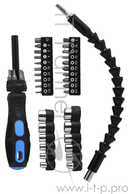 Отвертка с гибким приводом и набором головок и бит KROFT 203018 40в1