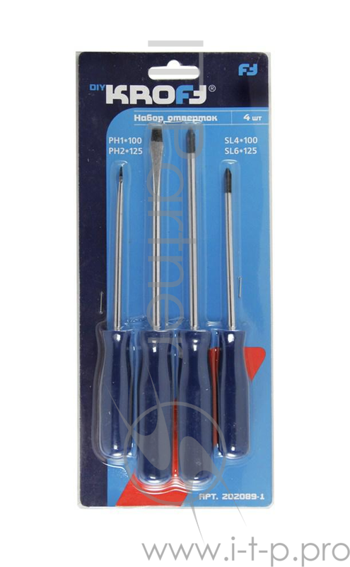 Набор отверток 202089-1 KROFT , 4 шт