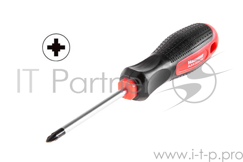 Отвертка Hammer Flex 601-024 PZ-1x75мм крестовая CRV