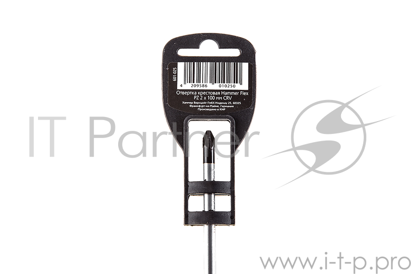 Отвертка Hammer Flex 601-025 PZ-2x100мм крестовая CRV