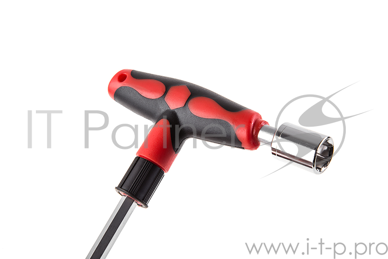 Отвертка Hammer Flex 601-027 с набором бит и головок (19 шт.) Т-образная рукоятка, CRV