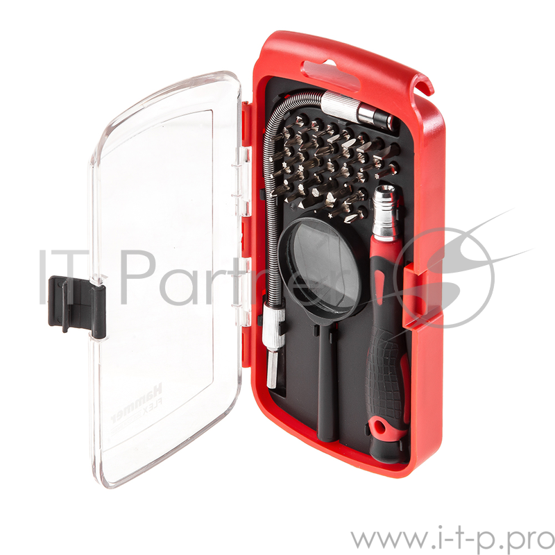 Отвертка Hammer Flex 601-033 с набором бит (33 шт.) для точных работ