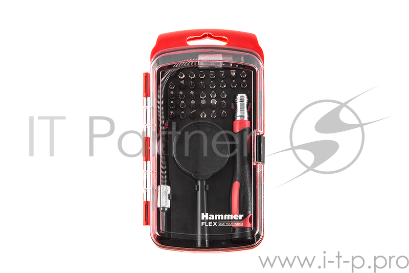 Отвертка Hammer Flex 601-033 с набором бит (33 шт.) для точных работ