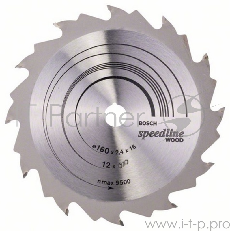 Круг пильный твердосплавный BOSCH 2608640784 160х16мм 12 SPEEDLINE