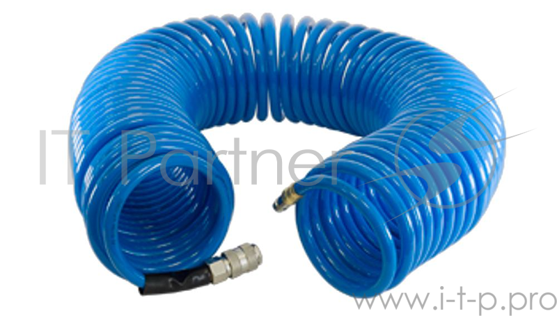 Шланг спиральный для пневмоинструмента FUBAG 170307 с фитингами рапид полиуретан 15бар 8x12мм 20м