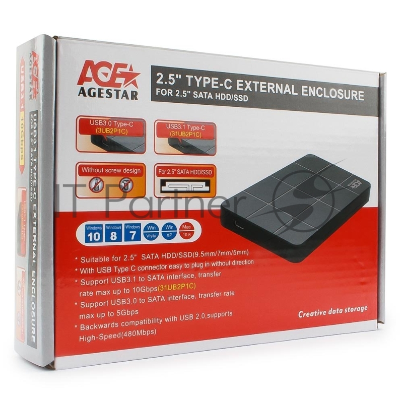 Контейнер для HDD AgeStar 3UB2P1C USB 3.0 Внешний корпус 2.5