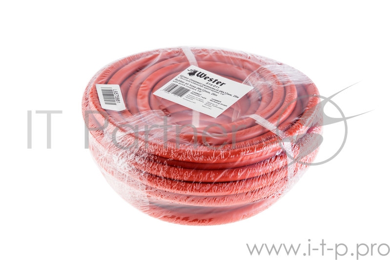 Шланг резиновый WESTER 814-011 20м 6х12мм с адаптерами БРС (евро)