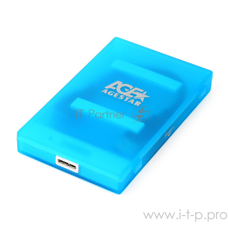 Контейнер для HDD AgeStar 3UBCP1-6G (BLUE) USB 3.0 Внешний корпус 2.5 SATA HDD/SSD AgeStar 3UBCP1-6G (BLUE) USB 3.0, пластик, синий, безвинтовая конструкция