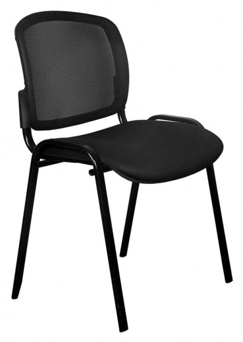 Офисное кресло или стул Бюрократ Вики/B/15-21 {Стул для посетителей спинка черный сетка сиденье черный}