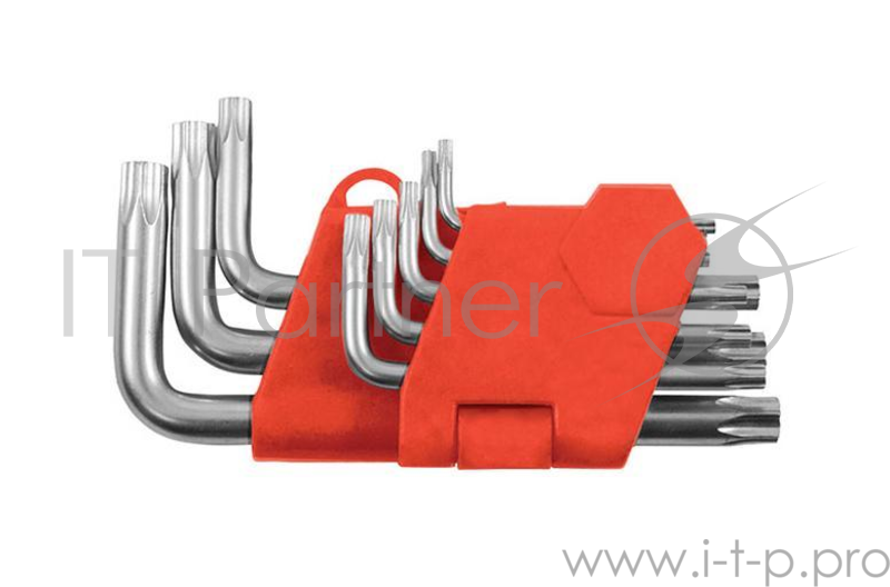 Набор торцевых ключей FIT 64001 звездочки 8 шт crv т5-т20 в пластиковом держателе