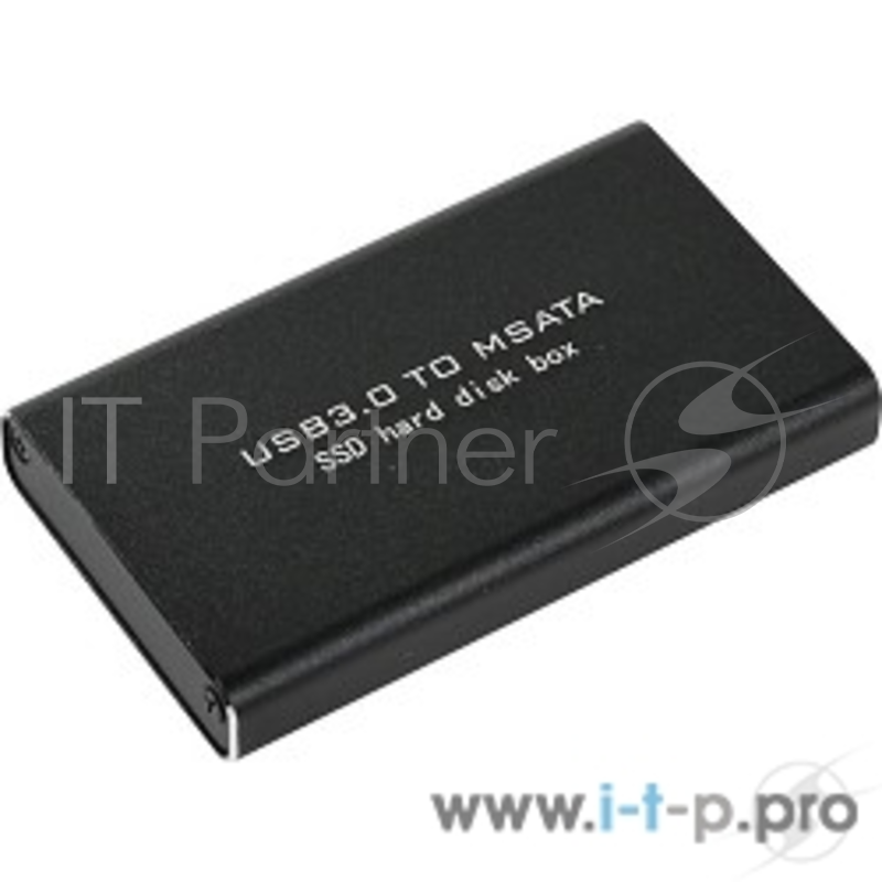Контейнер для HDD ORIENT 3501U3 Внешний контейнер, USB 3.0 для SSD mSATA 6Gb/s (ASM1153E), алюминий, черный цвет