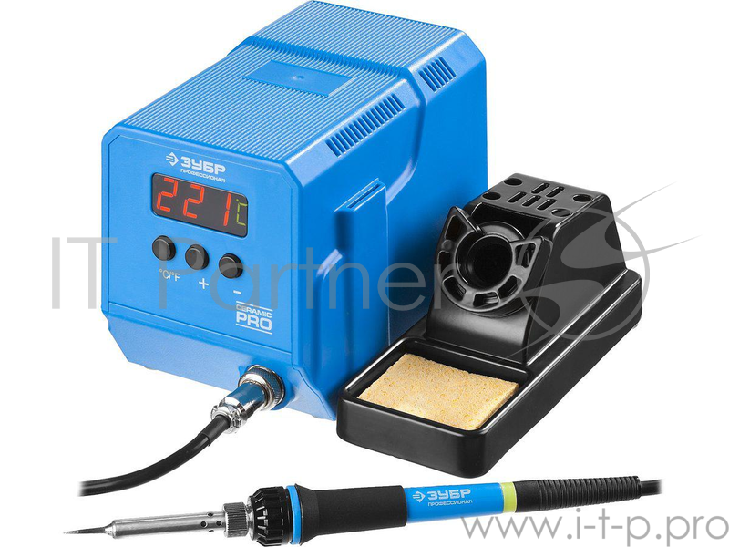 Паяльная станция ЗУБР 55336 зуб низкотемп.цифровая дисплеем керам. нагрев. 50-480c 60Вт