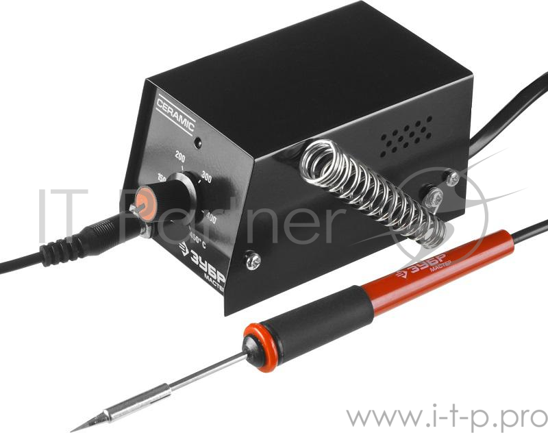 Паяльная станция ЗУБР 55331 мини мастер диапазон 100-450°c подставка 2-х компонентная рукоятка 8Вт