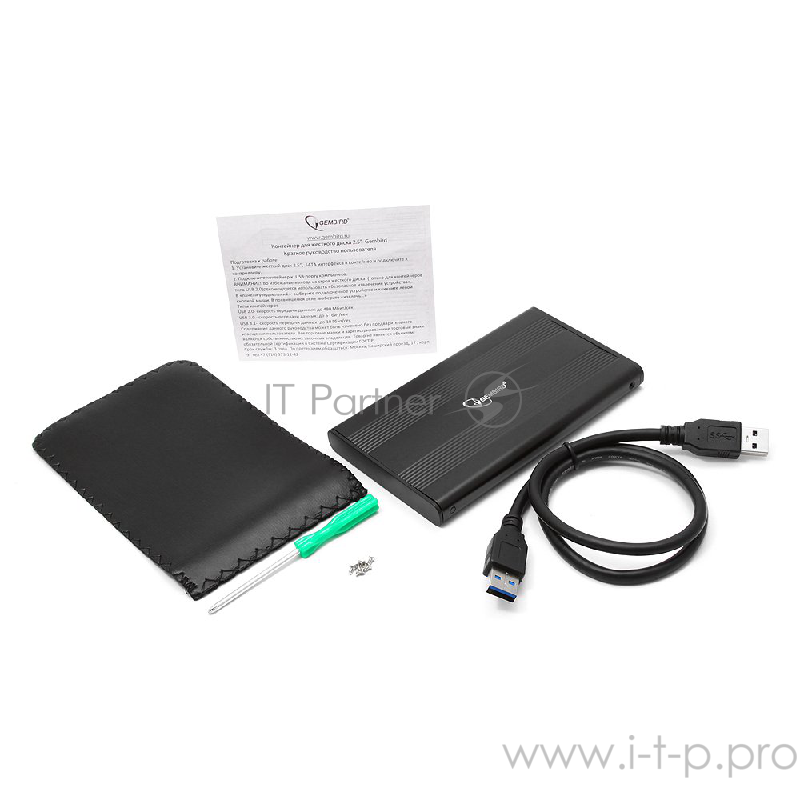 Контейнер для HDD Gembird EE2-U3S-5 Внешний корпус 2.5 Gembird EE2-U3S-5, черный, USB 3.0, SATA, металл