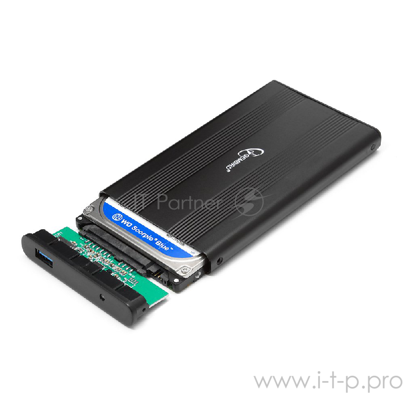 Контейнер для HDD Gembird EE2-U3S-5 Внешний корпус 2.5 Gembird EE2-U3S-5, черный, USB 3.0, SATA, металл