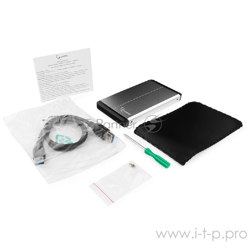 Контейнер для HDD Gembird EE2-U3S-2-S Внешний корпус 2.5 Gembird EE2-U3S-2-S, серебро, USB 3.0, SATA, металл