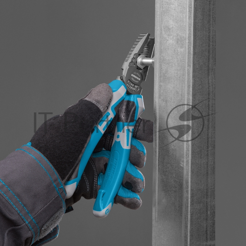 Плоскогубцы GROSS 16973 комбинированные 180мм трехкомпонентные рукоятки