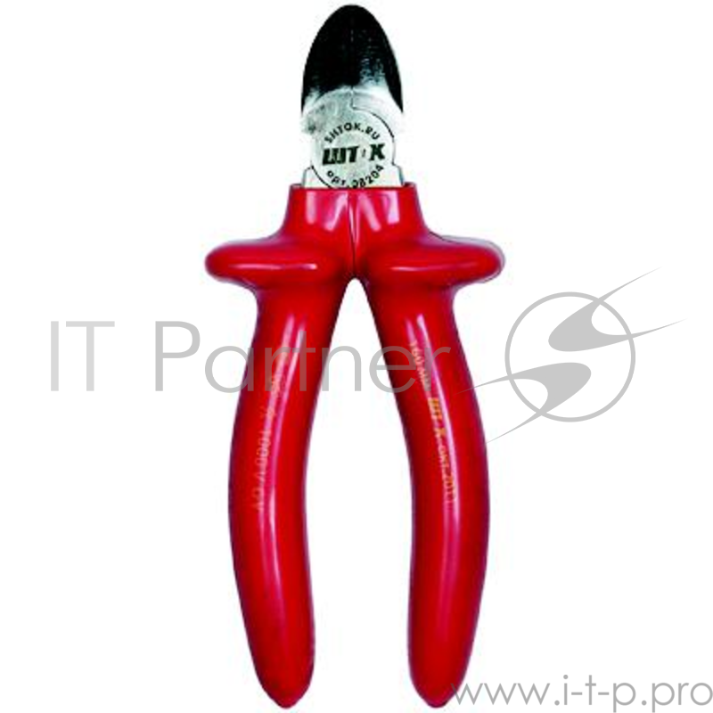 Кусачки SHTOK. 147337 боковые 160мм для эл. монтаж. работ 1000в красн. серия 08204