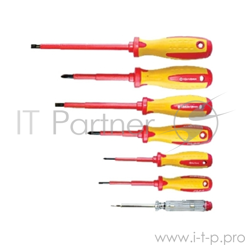 Набор отверток MATRIX 13355 диэлект.до 1000в проб.эл. - до 250в двухкомп.рукоятки (7шт.)