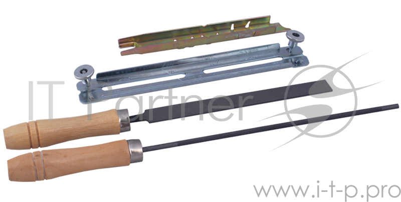 Заточной набор PATRIOT PG-SK4,8 круглый напильник4.8мм, плоский напильник, две ручки, калибр