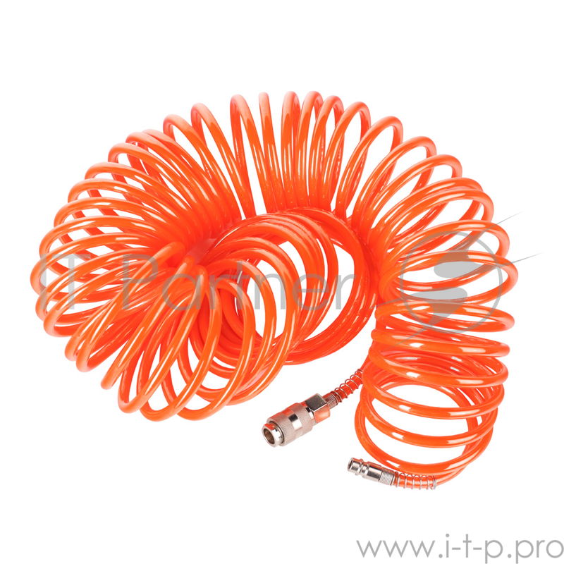 Шланг спиральный для пневмоинструмента PATRIOT PU 15 6x8мм полиамид быстросъем.