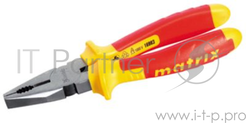 Плоскогубцы MATRIX 16905 комбинированные insulated 200мм двухкомпонентные рукоятки