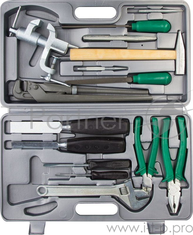 Набор слесарно-монтажного инструмента НИЗ ПРОГРЕСС 27622 сталь 40Х.в пласт кейсе.15 предметов