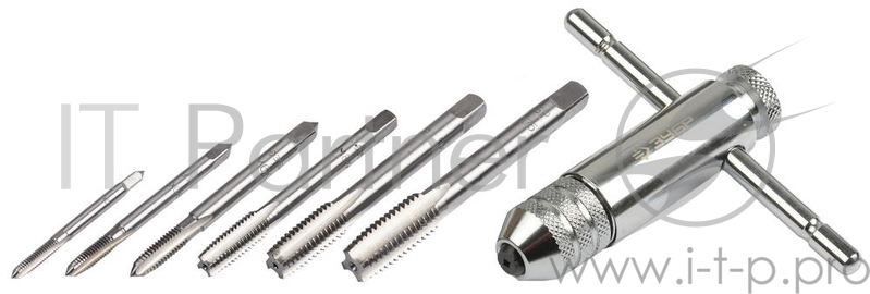 Набор метчиков ЗУБР 28127-H7 МАСТЕР М3-М10 метчикодержатель - на карточке 7пр.