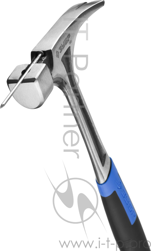 Молоток-гвоздодер ЗУБР 20258-580 ПРОФЕССИОНАЛ цельнокованый с магнитом, 580г