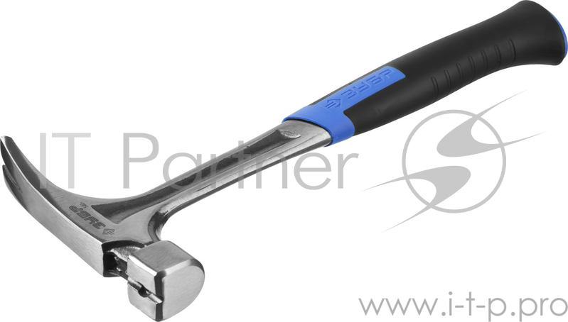 Молоток-гвоздодер ЗУБР 20258-580 ПРОФЕССИОНАЛ цельнокованый с магнитом, 580г