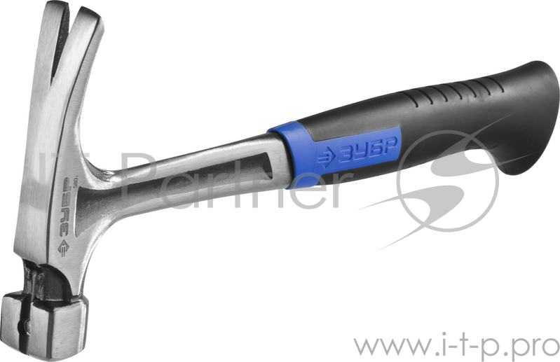 Молоток-гвоздодер ЗУБР 20258-580 ПРОФЕССИОНАЛ цельнокованый с магнитом, 580г