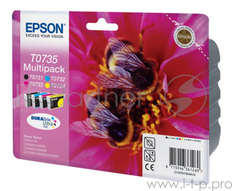 Расходные материалы EPSON C13T10554A10/C13T07354A/A10 Epson набор картриджей C79/CX3900/CX4900/CX5900 (4 цвета BL,C,M,Y) (cons ink)