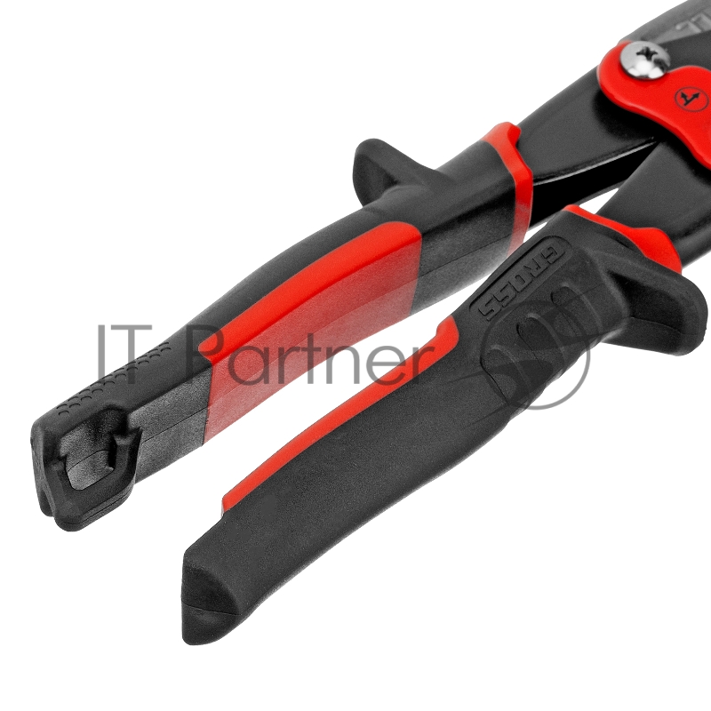 Ножницы по металлу GROSS 78331 270мм прямой и левый проходной резсталь-СrMo двухкомп.рук-ки