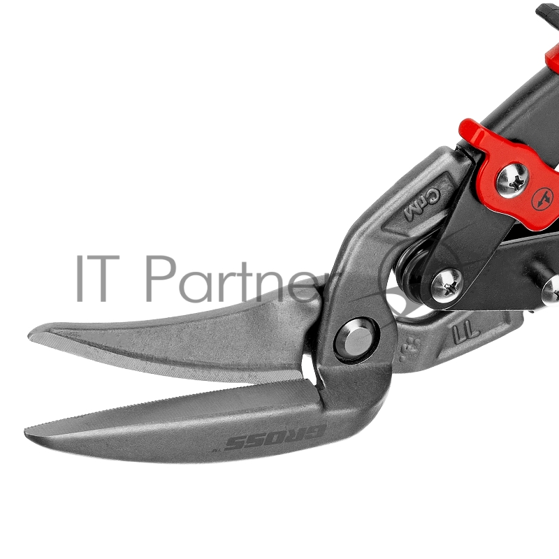 Ножницы по металлу GROSS 78331 270мм прямой и левый проходной резсталь-СrMo двухкомп.рук-ки