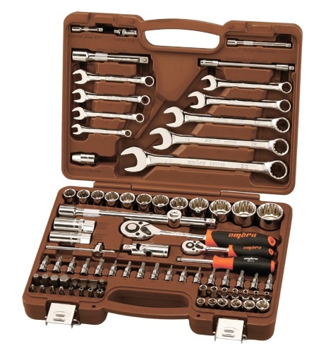 Ombra OMT82S12 Универсальный набор инструмента с 12-гр. головками , 82 предмета 55377