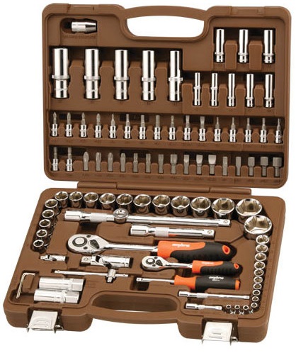 Ombra OMT94S Универсальный набор инструмента торцевые головки и аксессуары к ним, 94 предмета 55016