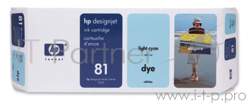 Расходные материалы HP C4934A Картридж №81, Light Cyan {DesignJet 5000/5500, (680ml)}