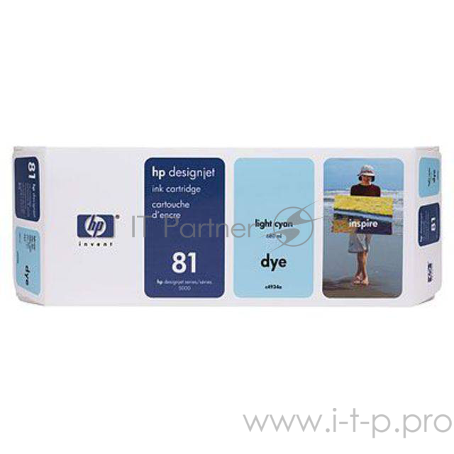 Расходные материалы HP C4934A Картридж №81, Light Cyan {DesignJet 5000/5500, (680ml)}