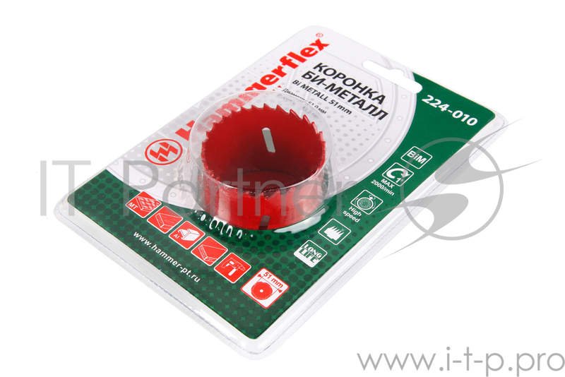 Буры,сверла,долото Коронка Hammer Flex 224-010 Bi METALL 51 mm 58743