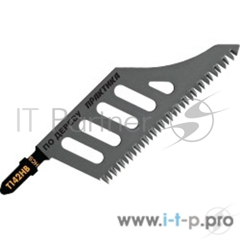 Полотно для лобзика Пилка д/лобзика ПРАКТИКА T142HB 112 х 80 мм, прямой чистый рез HCS 1шт 777-109