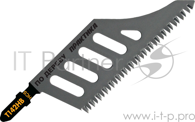 Полотно для лобзика Пилка д/лобзика ПРАКТИКА T142HB 112 х 80 мм, прямой чистый рез HCS 1шт 777-109
