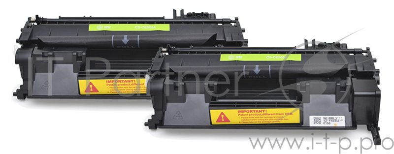 Комплект картриджей (2 шт/уп) CACTUS (CS-CE505XD) для HP LJ 2055, 6,5Кх 2