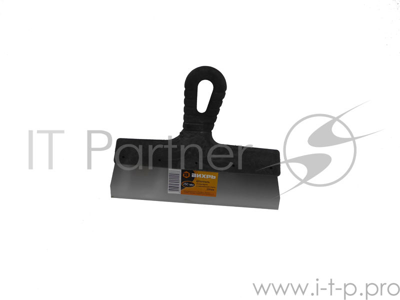 Шпатель нерж.cталь пластиковая рукоятка 250мм Вихрь