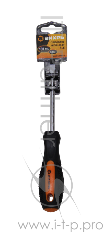 Отвёртка шлицевая SL6, 100 мм