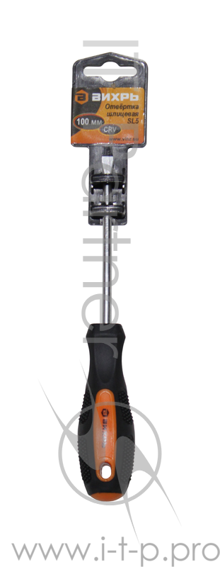 Отвёртка шлицевая SL5, 100 мм
