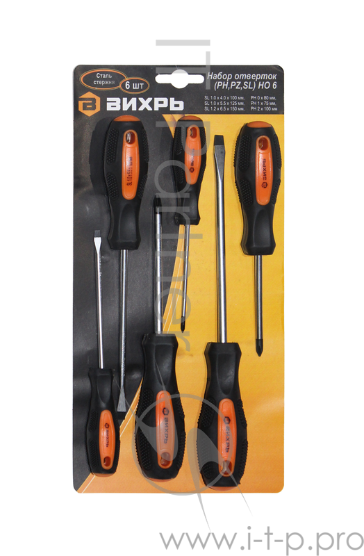 Набор отвёрток (PH,PZ,SL) НО 6