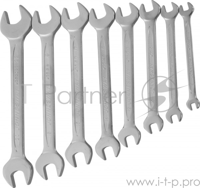 Набор рожковых ключей JONNESWAY W25108S (6 - 22 мм) 8 шт.